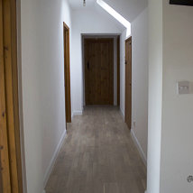 The Landing wtih Engineered Oak finished with a white UV Oil.